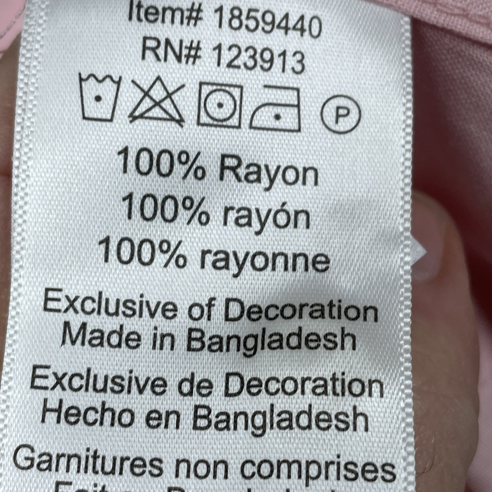 Jachs Girlfriend Womens L Blouse Pink Rayon e0031 - Picture 5 of 7